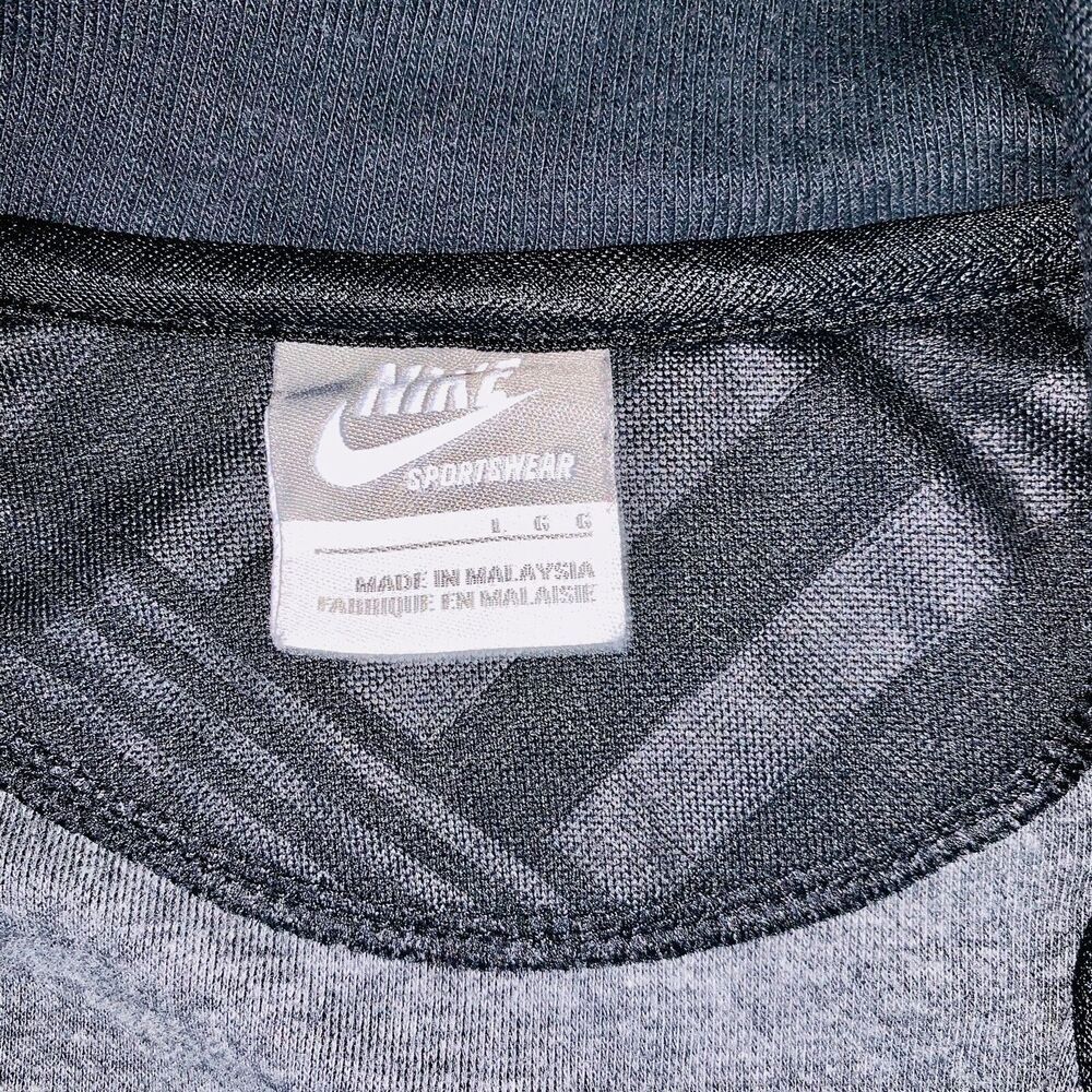 Nike Vintage Black Track Jacket Sweater Basketball Soccer Soft Geometric Large - Picture 6 of 10